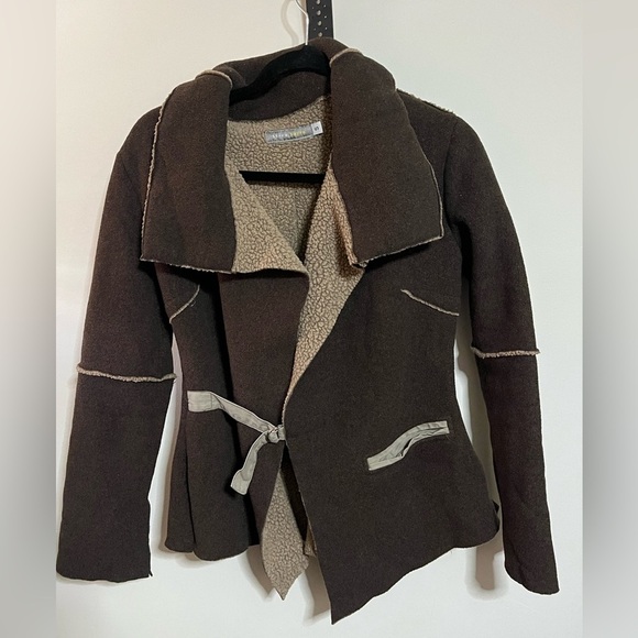 Stina Sayre Sherpa Lined Jacket Sz Small - Picture 2 of 6